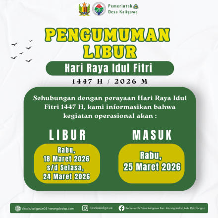 PENGUMUMAN HARI LIBUR